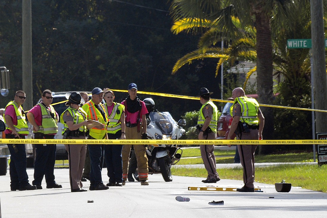 The incident occurred early Wednesday, Oct. 7, at the intersection of Whippoorwill Drive and Winter Haven Court. Photos by Anastasia Pagello