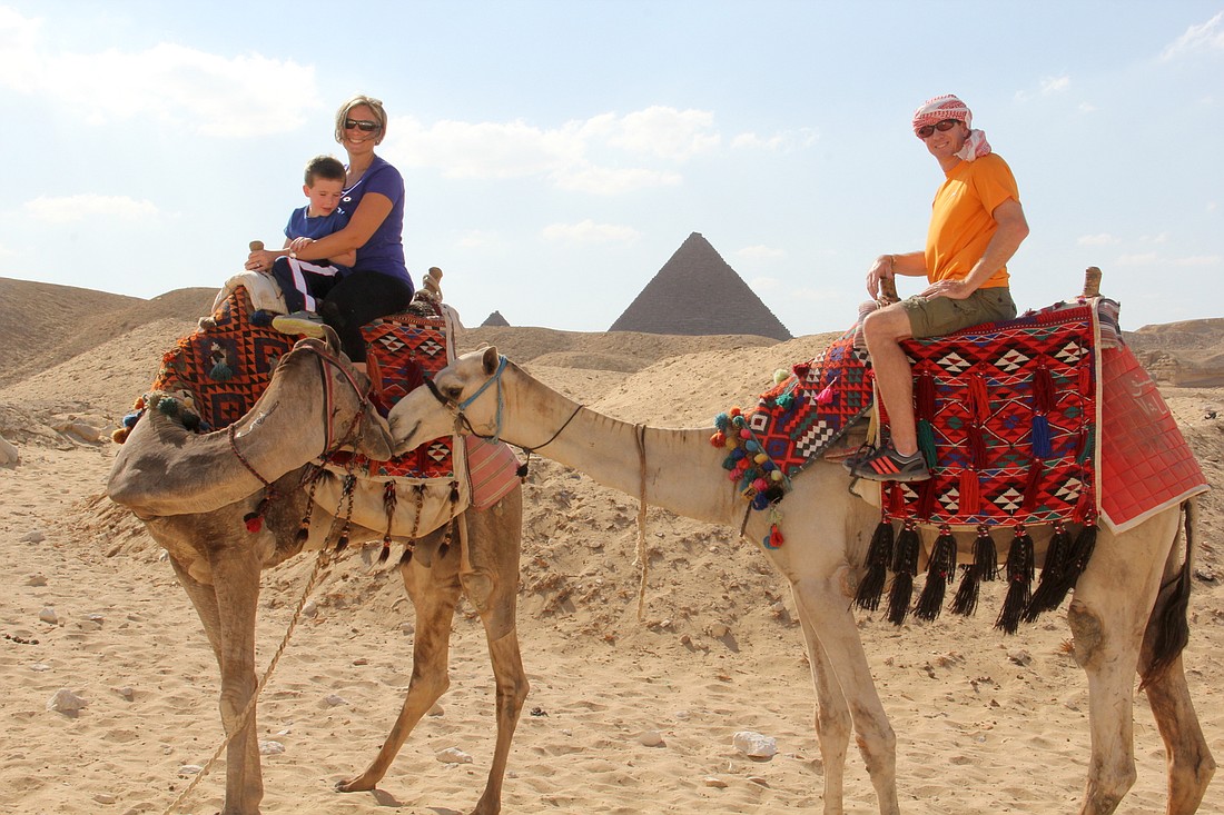 The Gerlings traveled to the Pyramids of Egypt. Their eldest son has already seen Africa, Europe and the Caribbean Islands.