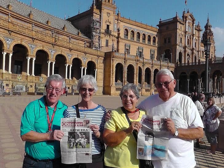 Mary and Wally Hick (right) enjoyed a trip to Spain with their friends, Tom and Jane Rodwick. Courtesy photo