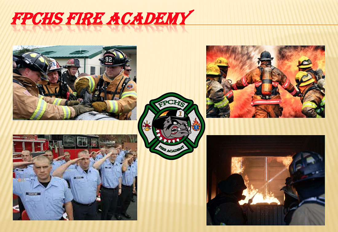 The county hopes to graduate the first class of the Flagler Palm Coast High School Fire Academy in 2019. (Image from County Commission workshop presentation.)