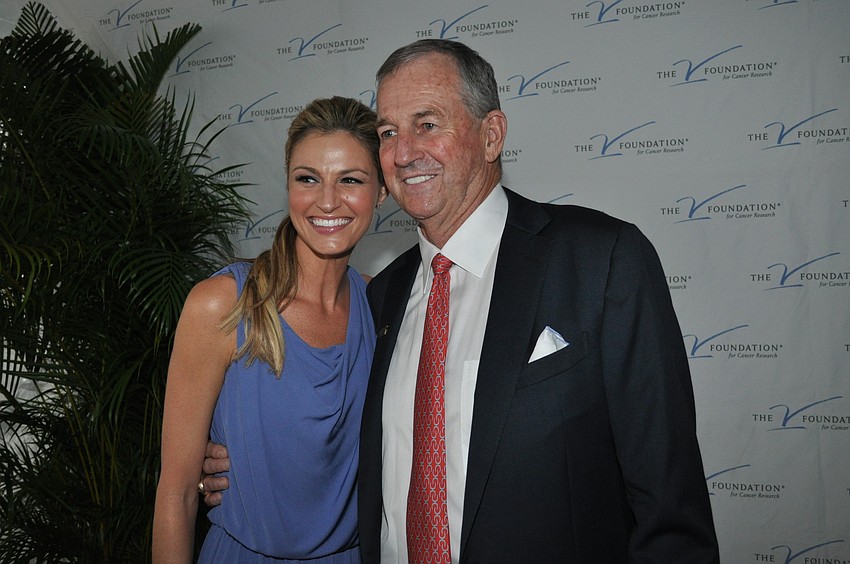 Erin Andrews and Coach Jim Calhoun