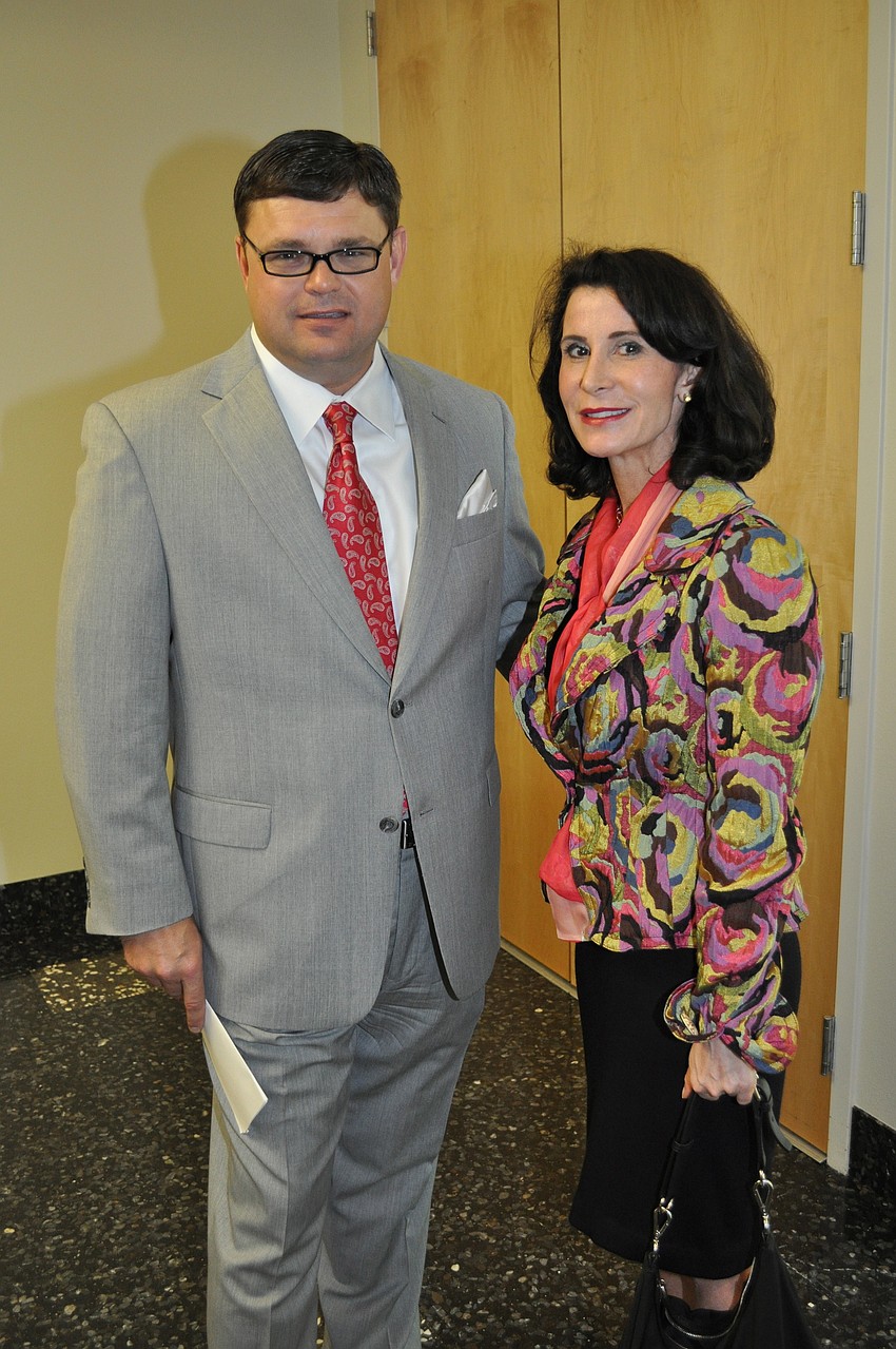 Matthew Bower and guest speaker Katherine Oliver