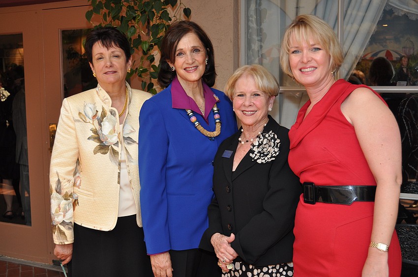 Linda de Mello, guest speaker Barbara Metzler, Chairwoman Dottie Baer Garner and Veronica Brady