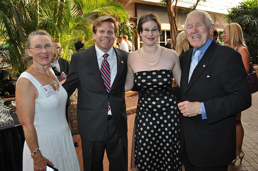 Darlene Harvey, Mike Haridopolos, Flannery Moran and Chuck Volkert