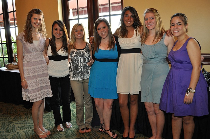 Melissa McCoy, Laura Moreno, Megan Cusack, Emily Townsend, Ariella Mendez, Sarah Marino and Katherine Ruggiero