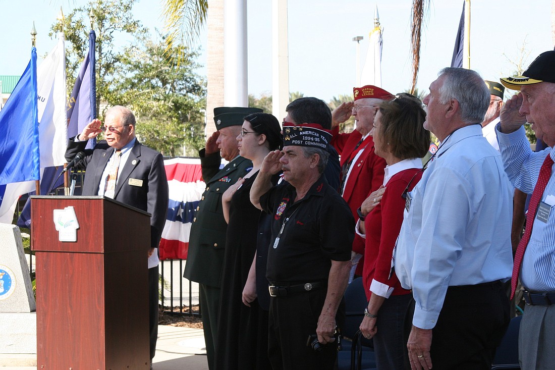 Flagler County's 2013 Veterans Day ceremony. (Courtesy photo.)