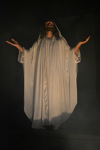 Adam Whitley portrays Jesus, during Parkview BaptistÃ¢â‚¬â„¢s Living Nativity program.