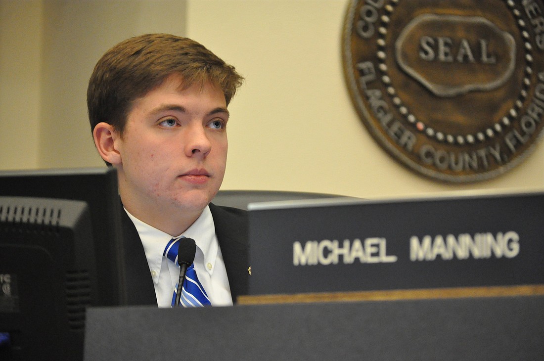 Student School Board member Michael Manning. (Photo by Jonathan Simmons.)