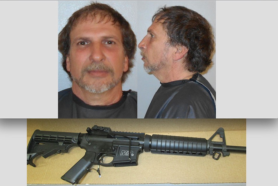 Anthony DiBella, 55, faces charges of possession of a firearm by a convicted felon and of selling marijuana and possessing cocaine.