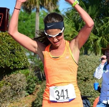 Carrie Meng finished first in her age division at the Tomoka Marathon.