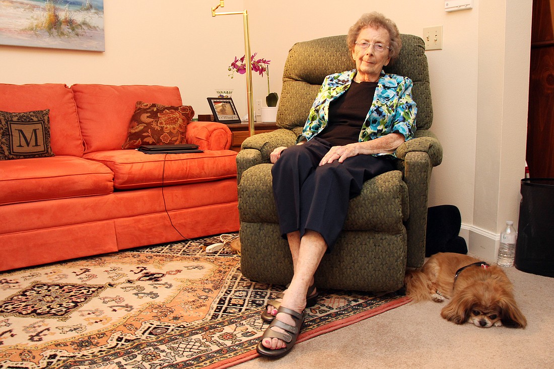 Margaret Ã¢‚¬Å“PeggyÃ¢‚¬ Wise in one of two residents that have been at the Windsor of Palm Coast all five years.