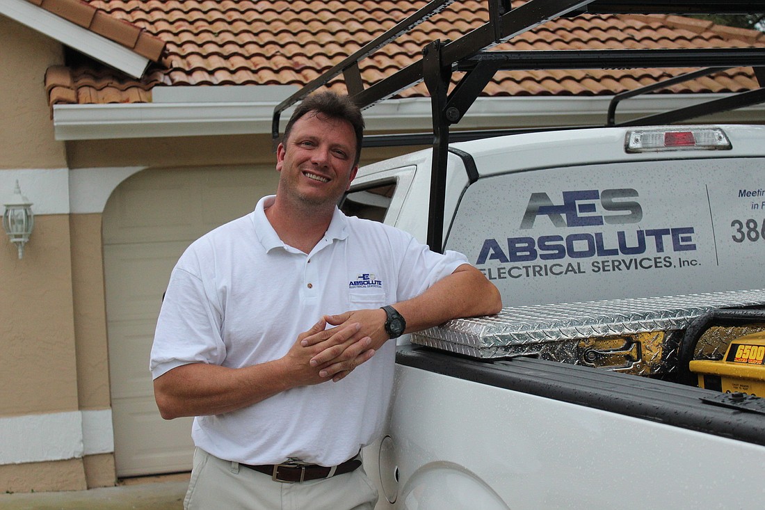 Joe Verrechio started his electrical business on April 6, in Palm Coast.
