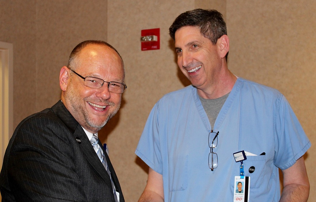 Florida Hospital FlaglerÃ¢‚¬„¢s CEO thanks Dr. Glenn Zimmet for all that he does.