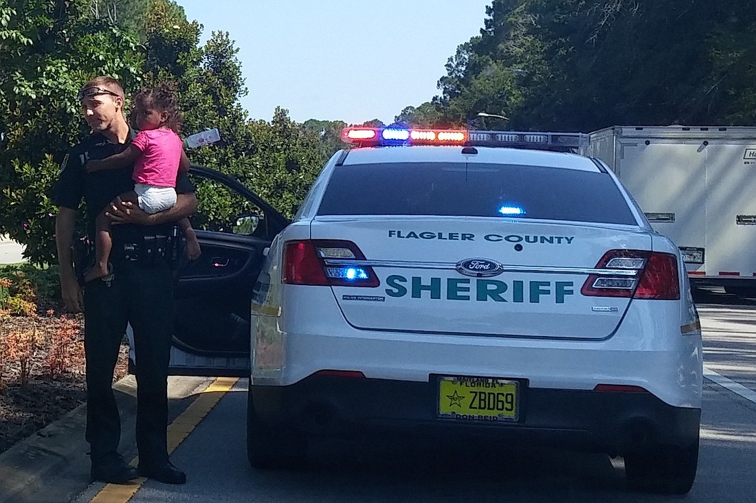 Sheriff's Office deputy James Miley helped save a little girl who wandered into traffic the morning of June 20. (Photo courtesy of the Flagler County Sheriff's Office.)