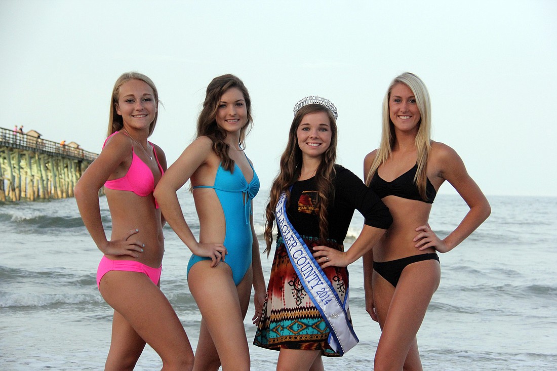 Miss Flagler County 2014 Windsor Mills joins the 2015 scholarship pageant contestants Kelly Bryl, Baylee Mills and Brie Smith (not pictured is Sara Mercedes DÃ¢‚¬„¢esposito.)