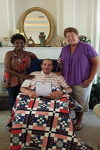 Members of Haven Hospice present their certificate of appreciation to Edward Angiouli June 24.