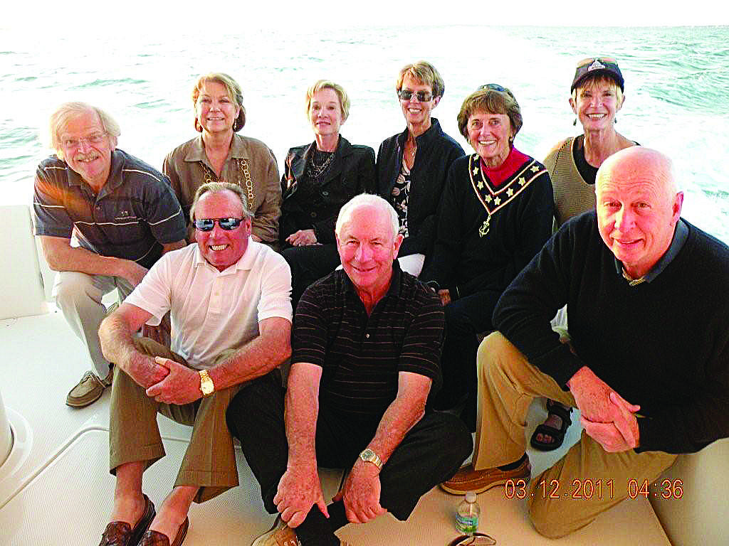 Back: Al Wilhelm, Lynne Hayes, Cathy Goshorn, Phyllis Wilhelm, Marnie Lawrence and Lynne Koy; front: Bill Goshorn, Lou Lawrence and Jimmy Hayes