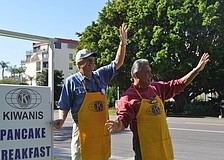 Kiwanis President Bob Gault and Andrew Vac