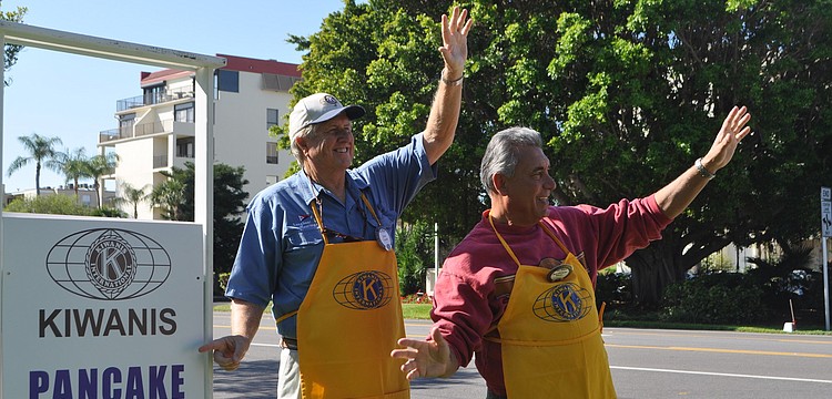 Kiwanis President Bob Gault and Andrew Vac