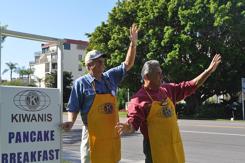 Kiwanis President Bob Gault and Andrew Vac