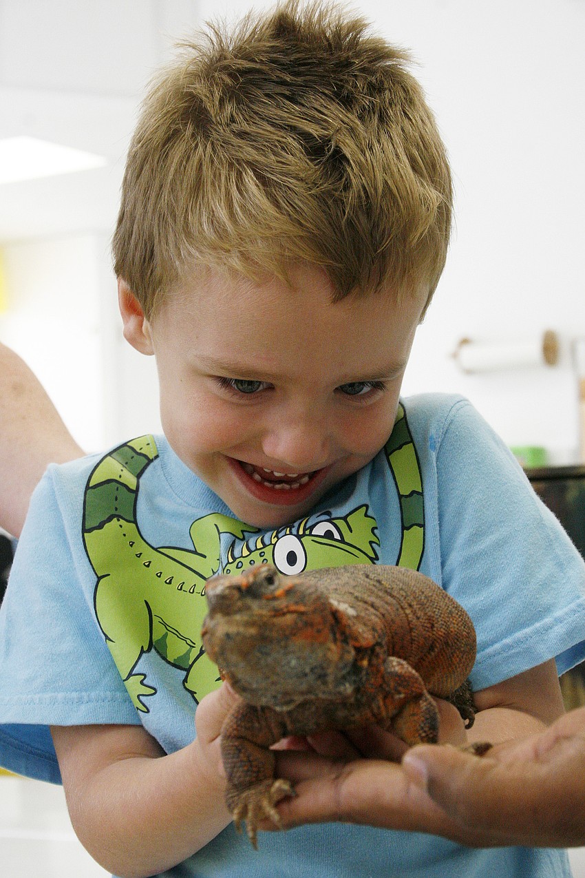 Gavin Egan even wore a reptile-inspired shirt for the occasion.