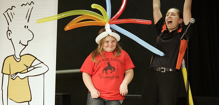 Eight-year-old Bianca Lowery was rewarded with a crown for her knowledge of the NED acronym.