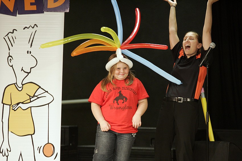 Eight-year-old Bianca Lowery was rewarded with a crown for her knowledge of the NED acronym.