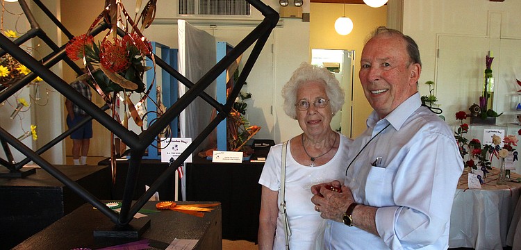 Teresa and Albert Kimmel of Parkersburg, WV. enjoy themselves as they looked and around and took photos on Sunday, March 27 during the 74th Annual Sarasota Garden Club Flower Show.