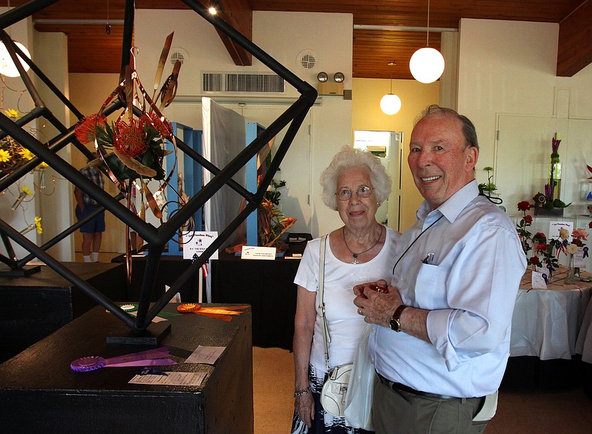 Teresa and Albert Kimmel of Parkersburg, WV. enjoy themselves as they looked and around and took photos on Sunday, March 27 during the 74th Annual Sarasota Garden Club Flower Show.