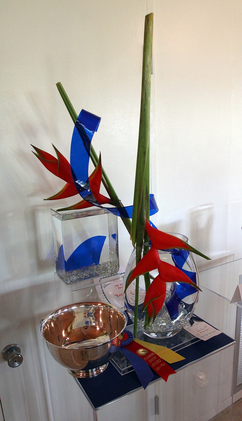 Eleanor Yates won the Tri-Color Award for her flower arrangement on Sunday, March 27 during the 74th Annual Sarasota Garden Club Flower Show.