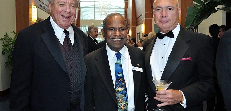 Ron Greenberg, Kumar Mahadevan, president and CEO of Mote Marine and Vincent Dipano