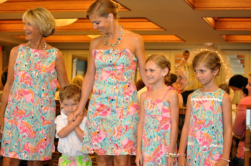 Susie Klingeman with Henry, Eleanor, Tracy and Lily Stalza in Lilly Pulitzer