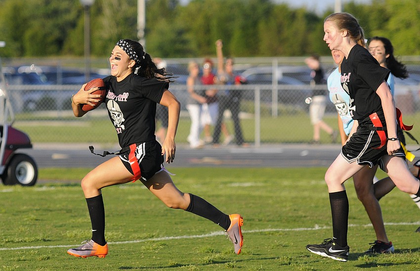 Brittany Rangel scored several touchdowns for the sophomores.