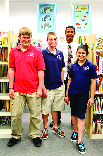 Wade Turner, David Klos, Xavier Wooten and Maya O'Day are members of Selby Public Library's Teen Advisory Board.