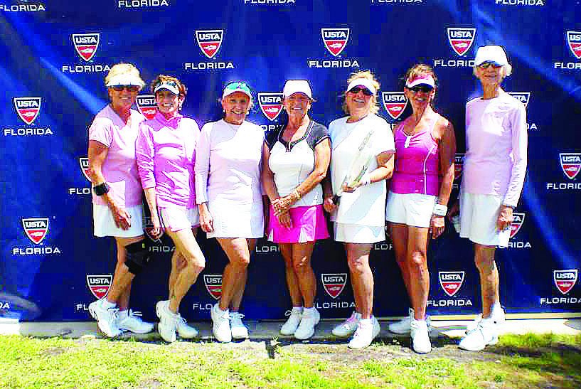 Margit Gravino, Valerie Duval, Jean Mazzola, Rosemarie Herke, Capt. Nancy Sartori, Susan Singer and Donna Schlorf. Not pictured: Gloria Lipscomb, Co-Captain Dolores Levy, Sue Johnson, Fran Pollina, Maruta Miluns, Florence Collins and Molly McCartney.