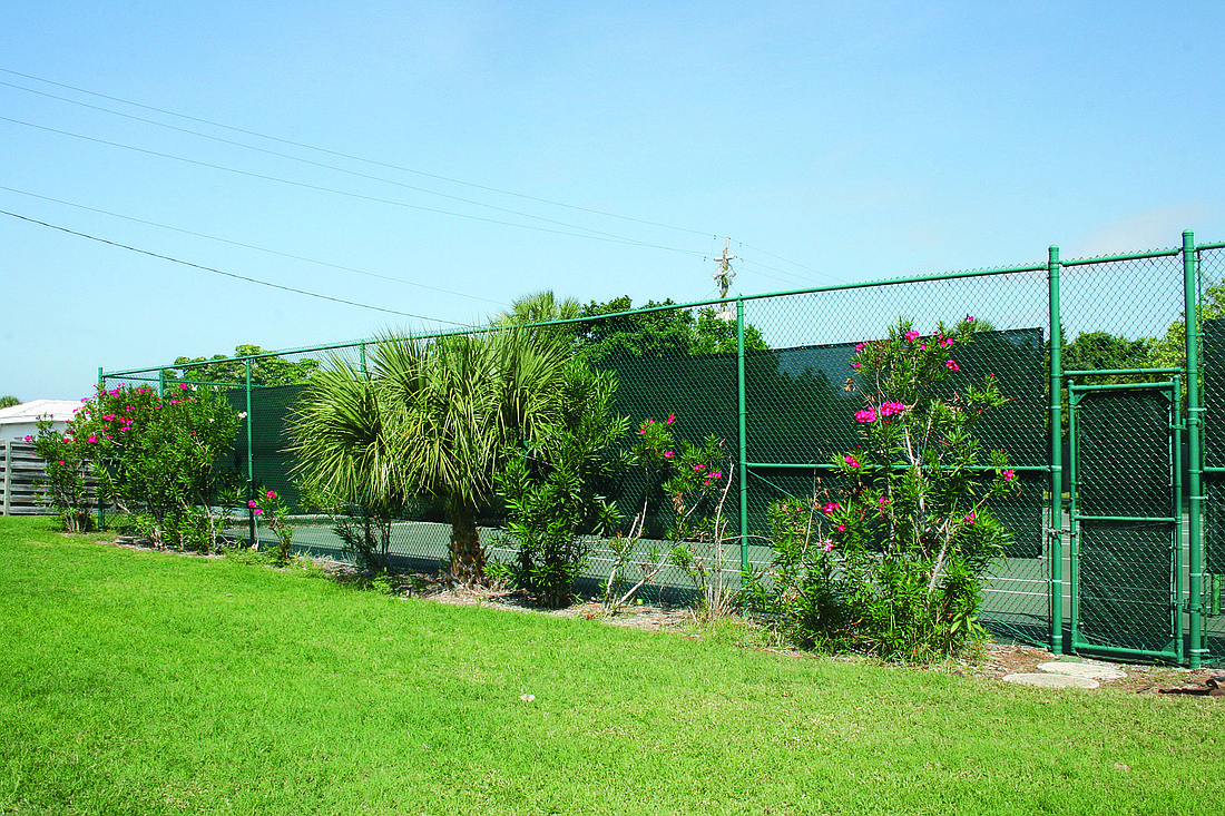 The tennis courts are located across the street from Cedars West.
