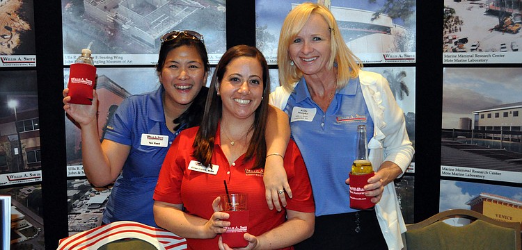 Yen Reed, Elise Lipoff and Kelly Murphy of Willis A. Smith Construction enjoyed the evening.