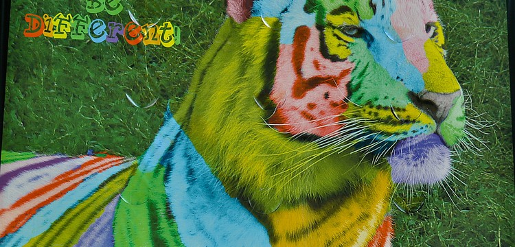 Mackenzie Van Cleave created this piece, titled "Colors of the World Tiger."