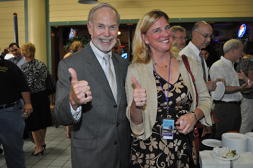 Norman Olshansky and Mary Lou Bale gave the event a thumbs up.