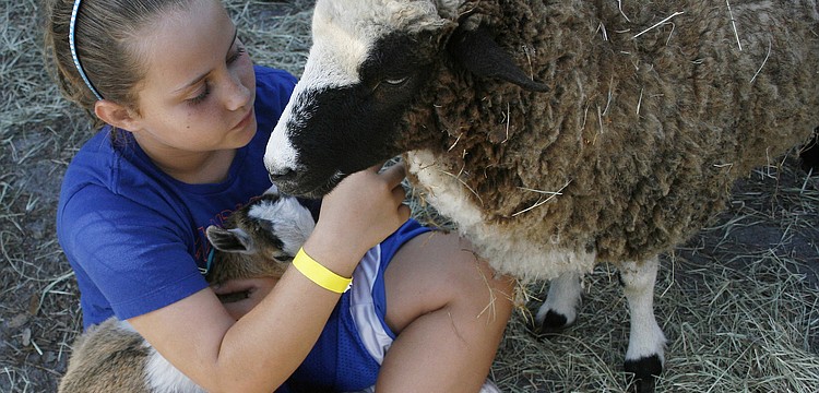 Kate Walker, 9, loved all the animals in the petting zoo.