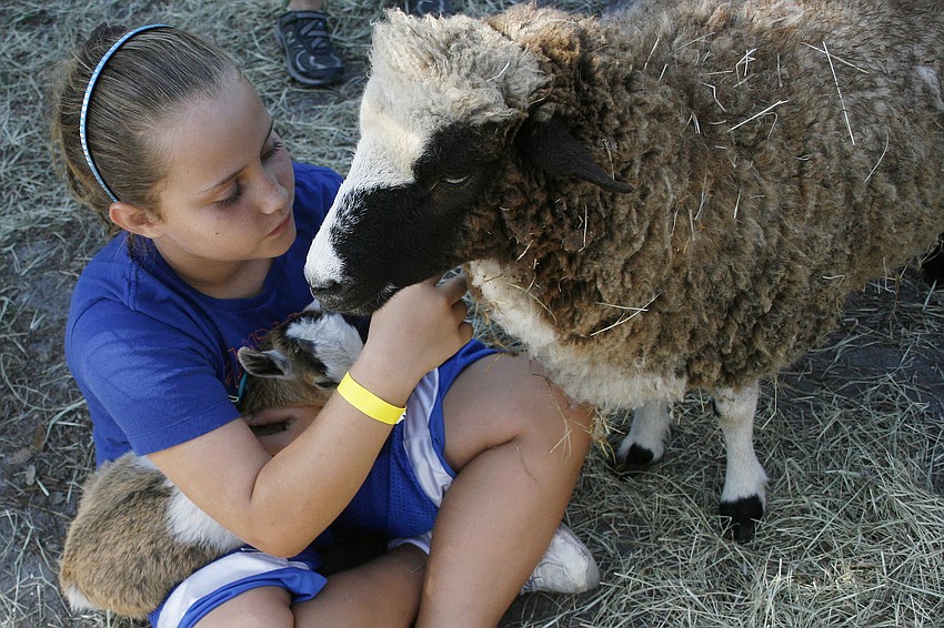 Kate Walker, 9, loved all the animals in the petting zoo.