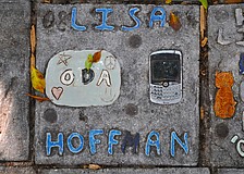 ODA student Lisa Hoffman created her square with an actual cell phone.