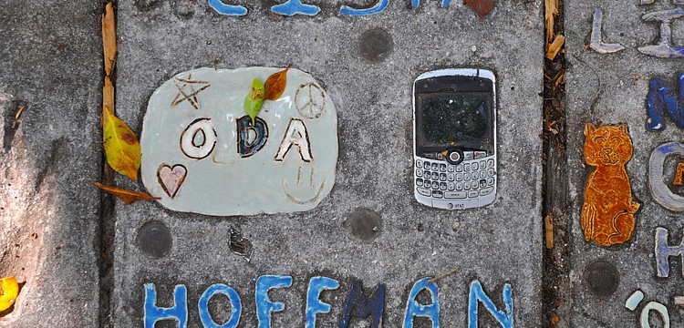 ODA student Lisa Hoffman created her square with an actual cell phone.