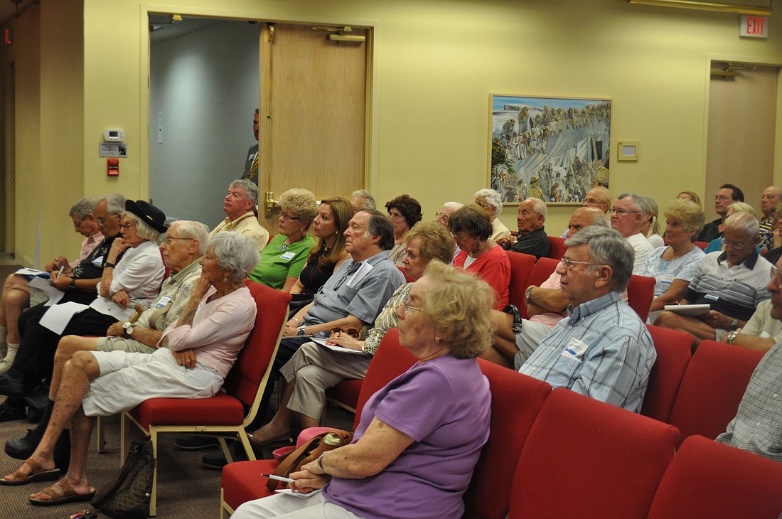 More than 75 people attended the meeting at Christ Church of Longboat Key, Presbyterian.