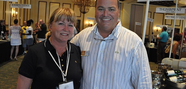 Event organizer Sandra Loevner with Polo Grill owner Tommy Klauber