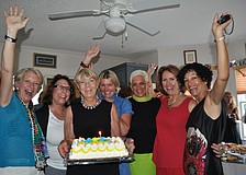 Liz Yerkes, D'Arcy Arpke, hostess Kip O'Neill, Lissy LaFlamme, Lillian Sands, Gail Condrick and Dawn diLorenzo