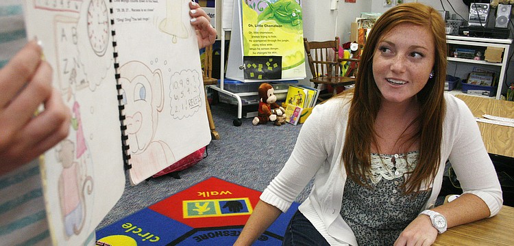 Lakewood Ranch student Julia Goldman loved reading her group's story to the Bashaw students.