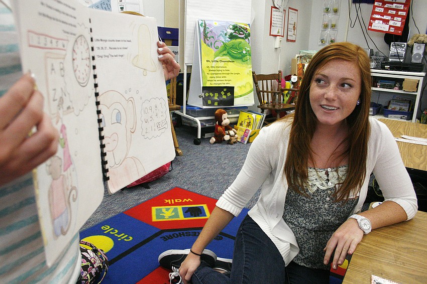 Lakewood Ranch student Julia Goldman loved reading her group's story to the Bashaw students.