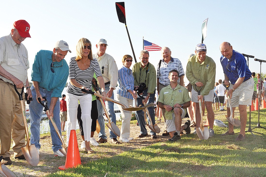 Just before student athletes hit the water for the Florida Scholastic Rowing Association State Championship April 30 at Nathan Benderson Park, Sarasota and Manatee officials broke ground on the extension of Cattlemen Road north to University Parkway.