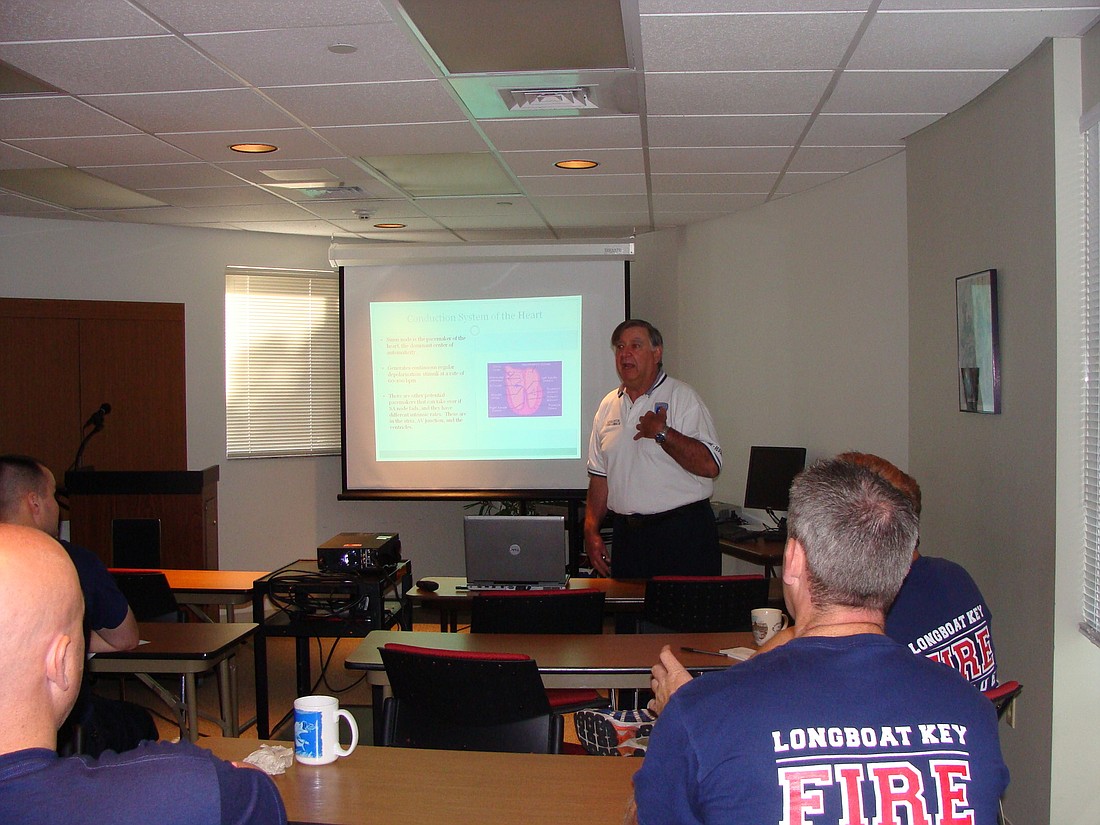 Longboat Key Fire Rescue Department Medical Director Dr. Steve Newman held a training class Monday, May 2.